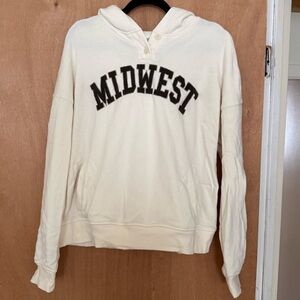 Thread & Supply Cream Button-Up “Midwest” Hoodie